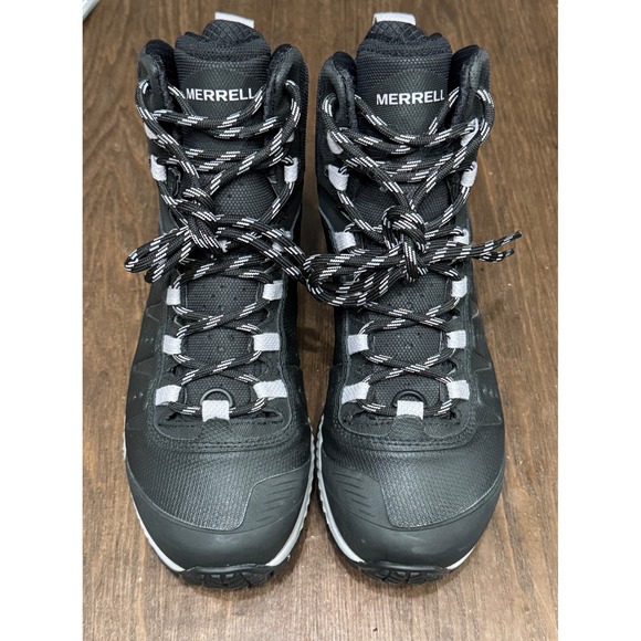 Merrell Womens Boots Waterproof Therma Cross 3 Vibram FlexConnect Black Size 8 - Picture 10 of 11